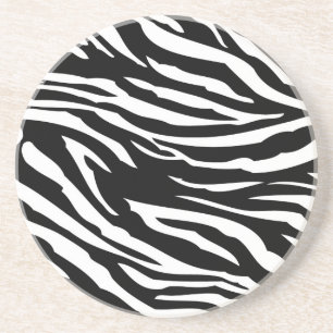 Zèbre noir et blanc Imprimer Dessous de verre Moti