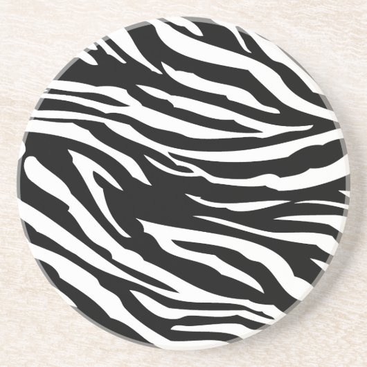Zèbre noir et blanc Imprimer Dessous de verre Moti (Devant)