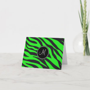 Zèbre noir vert au néon initial décoré d'un