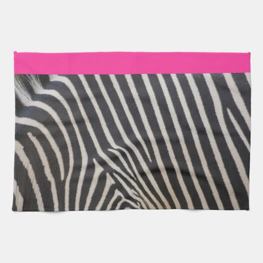 zèbre rayé et serviette de cuisine rose (Horizontal)