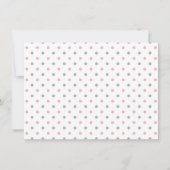 Zèbre rose et gris Bébé Fille Douche Invitations (Dos)