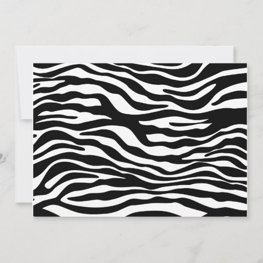 Zèbre rose Imprimer Jungle Baby Shower Invitations (Dos)