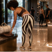 « ZÈBRE SALI » – LEGGING DE VÊTEMENTS ACTIFS