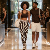 « ZÈBRE SALI » – LEGGING DE VÊTEMENTS ACTIFS