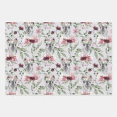 Zèbre tropical alpaga gris rose noir feuille flora (Devant 2)