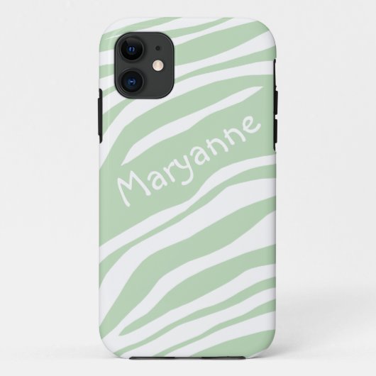 Zèbre vert et blanc Imprimer iPhone 5 Coque (Dos)