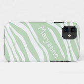 Zèbre vert et blanc Imprimer iPhone 5 Coque (Dos (Horizontal))
