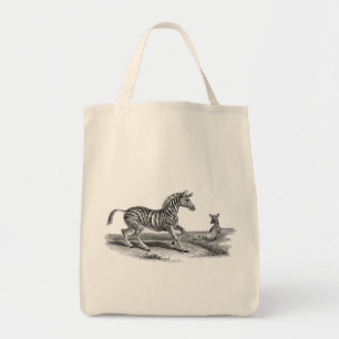 Zèbre vintage d'art et sac fourre-tout à animal de