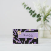 Zèbre YB pourpre de carte de visite de fleur de (Debout devant)