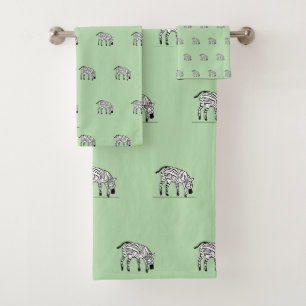 Zèbres kényans mignons vert doux