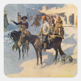 Zebulon Pike Entering Santa Fe Vierkante Sticker