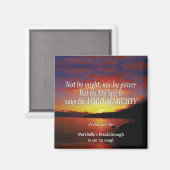 Zechariah 4:6 NIET DOOR MIGHT Aangepaste Aangepast Magneet (Voorkant / Achterkant)