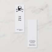 Zed Crossbones Mini Visitekaartje (Voorkant / Achterkant)