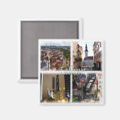 zEE003 TALLINN Estland, koelkast Magneet (Voorkant / Achterkant)