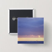 Zee 4 vierkante button 5,1 cm (Voorkant /achterkant)