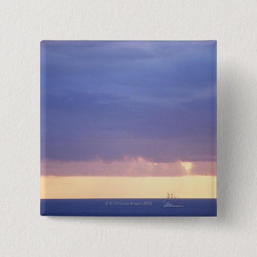 Zee 4 vierkante button 5,1 cm (Voorkant)