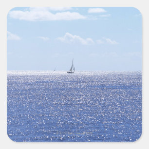 Zee 6 vierkante sticker