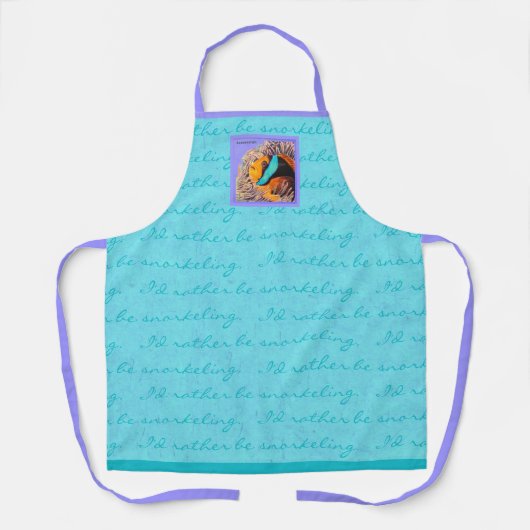 Zee Anemone Fish Snorkeling All-Over Print Apron Schort (Voorkant)