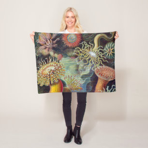 Zee Anemone Wetenschappelijke Natuur Oceaan Fleece Deken