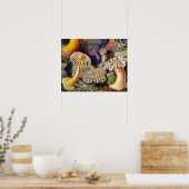 Zee Anemone Wetenschappelijke Natuur Oceaan Poster (Keuken)