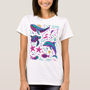 Zee Animal 90s Retro T-shirt   walvis voor de Natu