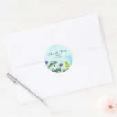 Zee Animals Beach Waterverf Party Favoriet Ronde Sticker (Envelop)
