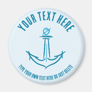 Zee anker. Sailor Gift Sjabloon Magneet