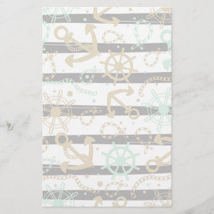 Zee-ankerpatroon Briefpapier