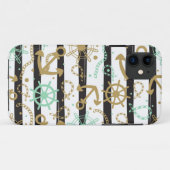 Zee-ankerpatroon Case-Mate iPhone Case (Achterkant (horizontaal))