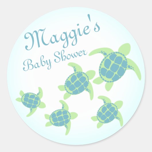 Zee Baby shower Ronde Sticker (Voorkant)