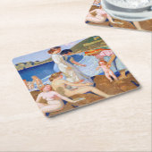 Zee Bathing, Maurice Denis Vierkante Kartonnen Onderzetter (Schuin)