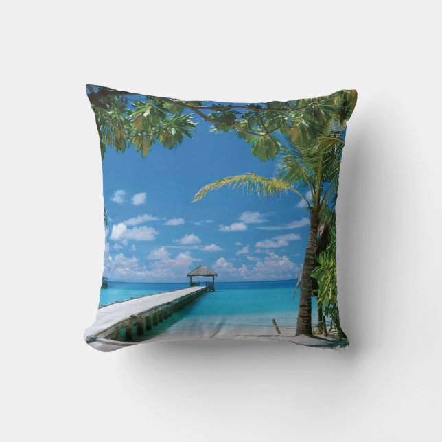 Zee Beach Ocean scène Pillow Kussen (Voorkant)