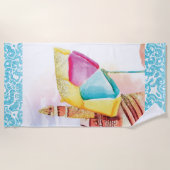 *~* Zee Beach Umbrella Sand Castle Beach Towel Strandlaken (Voorkant)