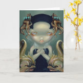 zee Beasties I Wenskaart Kaart (Gele Bloem)