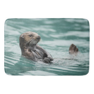 Zee bekijken otter badmat