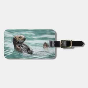 Zee bekijken otter bagagelabel