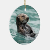 Zee bekijken otter keramisch ornament (Rechts)