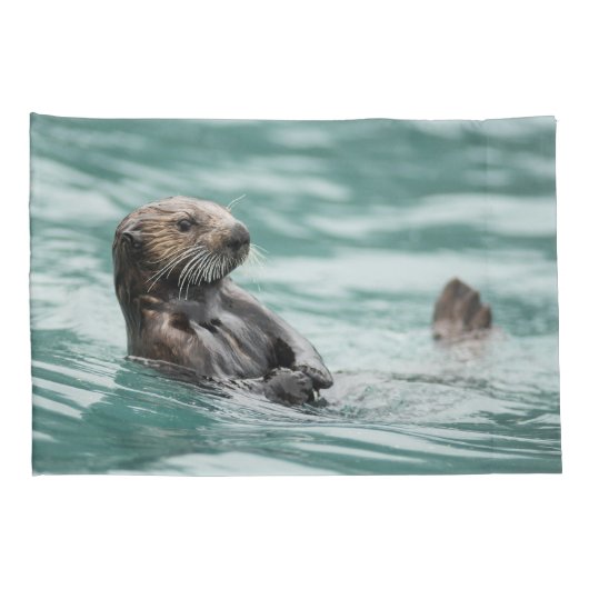 Zee bekijken otter kussensloop (Achterkant-Rechts)