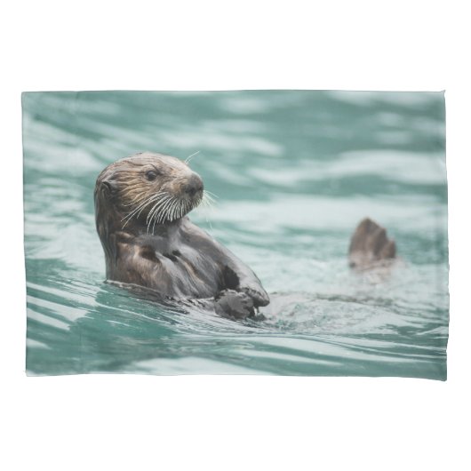 Zee bekijken otter kussensloop (Voorkant-Links)
