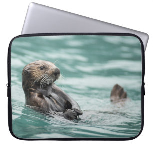 Zee bekijken otter laptop sleeve