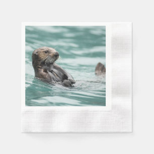 Zee bekijken otter servet