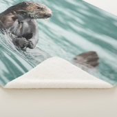 Zee bekijken otter sherpa deken (3/4)