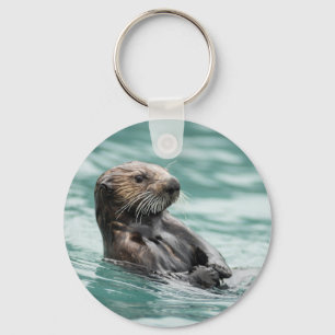 Zee bekijken otter sleutelhanger