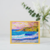 zee, bevroren briefkaart (Staand voorkant)