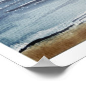 Zee bij Nightfall Poster (Hoek)