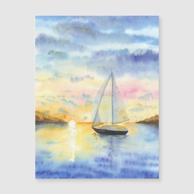 Zee bij zonsondergang (Voorkant)