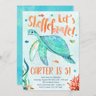 Zee - Birthday Party Invitation Kaart