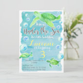 Zee - Birthday - uitnodiging (Staand voorkant)