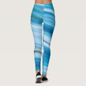 Zee blauw Abstract Leggings (Achterkant)