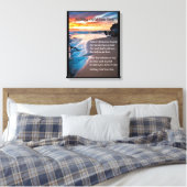 Zee blauw canvas afdruk (Insitu (Slaapkamer))